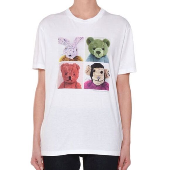 Stella McCartney 4-Square Stuffed Animal Crewneck Cotton T-Shirt Size 44 IT 8 US - Picture 16 of 16